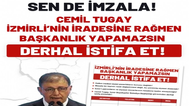 derhal istifa et